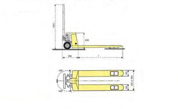 手動(dòng)液壓搬運(yùn)車(chē)尺寸圖