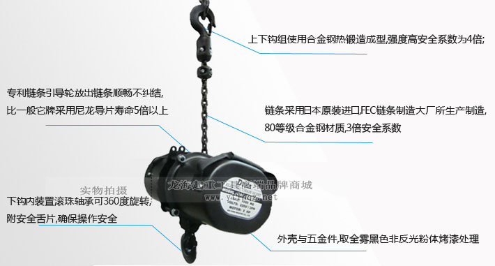 CH-1000舞臺環(huán)鏈電動葫蘆特點(diǎn)